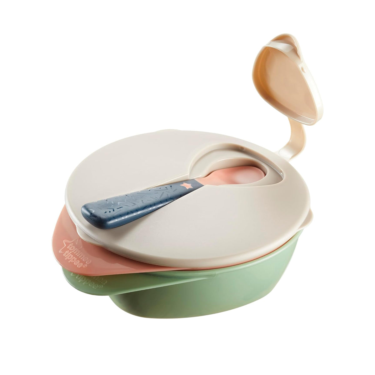 Tommee Tippee Easy Scoop Feeding Bowl with Lid and Spoon Set for Toddlers and Babies