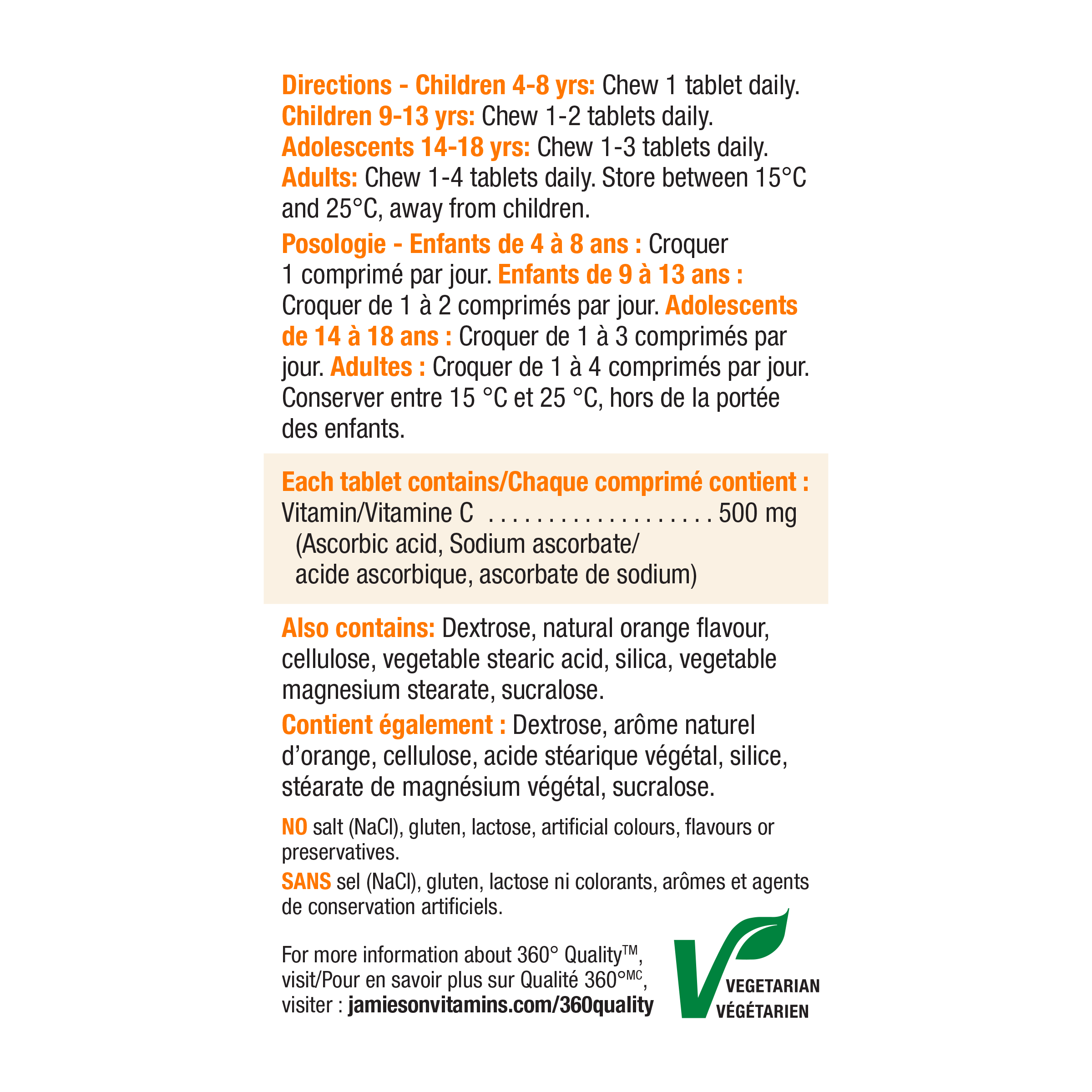 Jamieson Chewable Vitamin C Tablets - Delicious Immune Support for All Ages