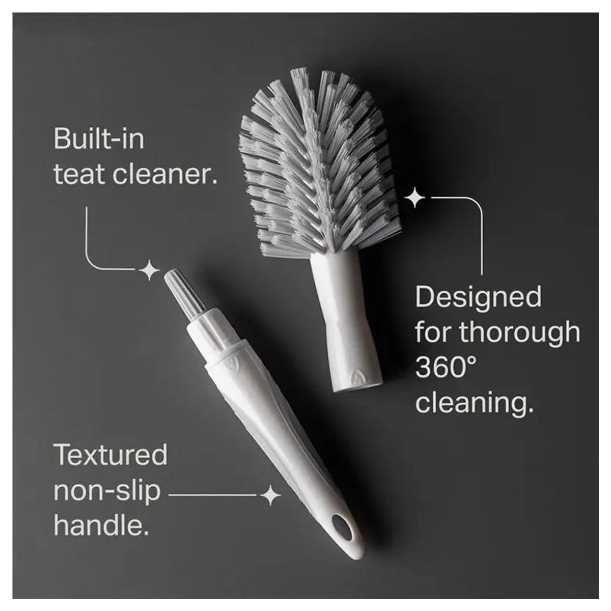Tommee Tippee Closer to Nature Bottle and Teat Cleaning Brush Set for Baby Bottles
