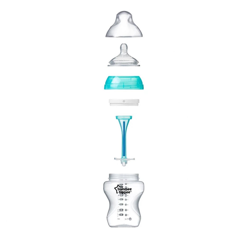 Tommee Tippee Closer To Nature Advanced Anti-Colic Baby Bottle, Slow Flow, 260ml (9oz), BPA-Free