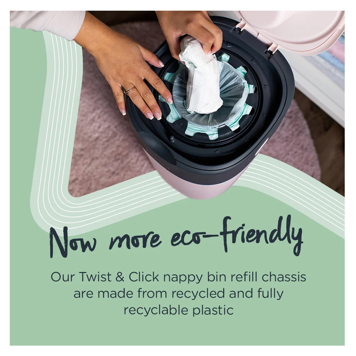 Tommee Tippee Twist & Click Advanced Nappy Disposal System Refill Cassettes - 3 Pack