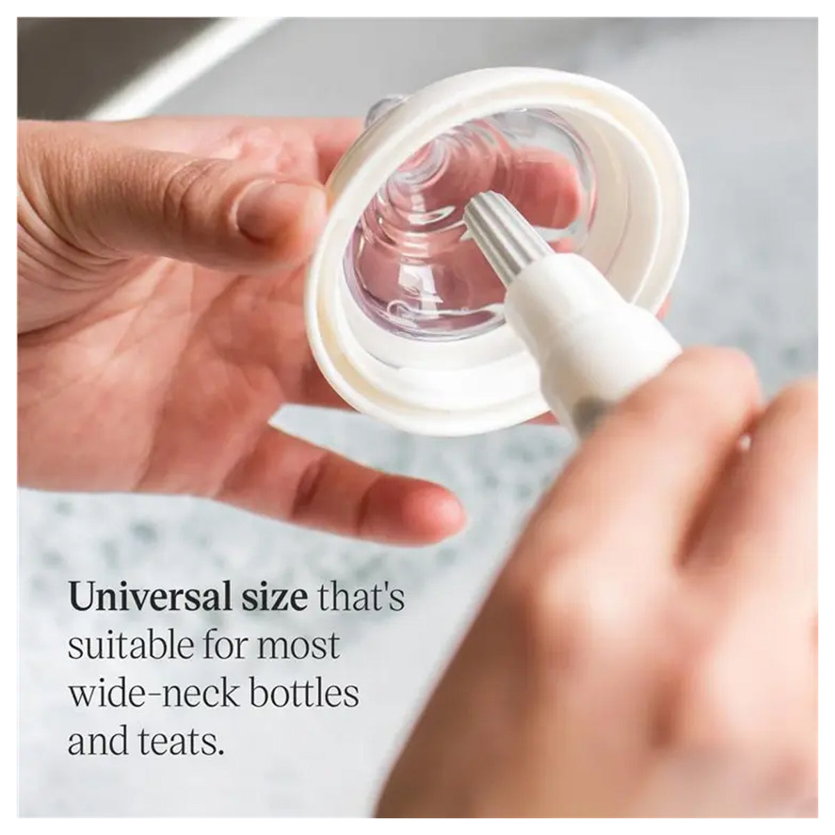 Tommee Tippee Closer to Nature Bottle and Teat Cleaning Brush Set for Baby Bottles