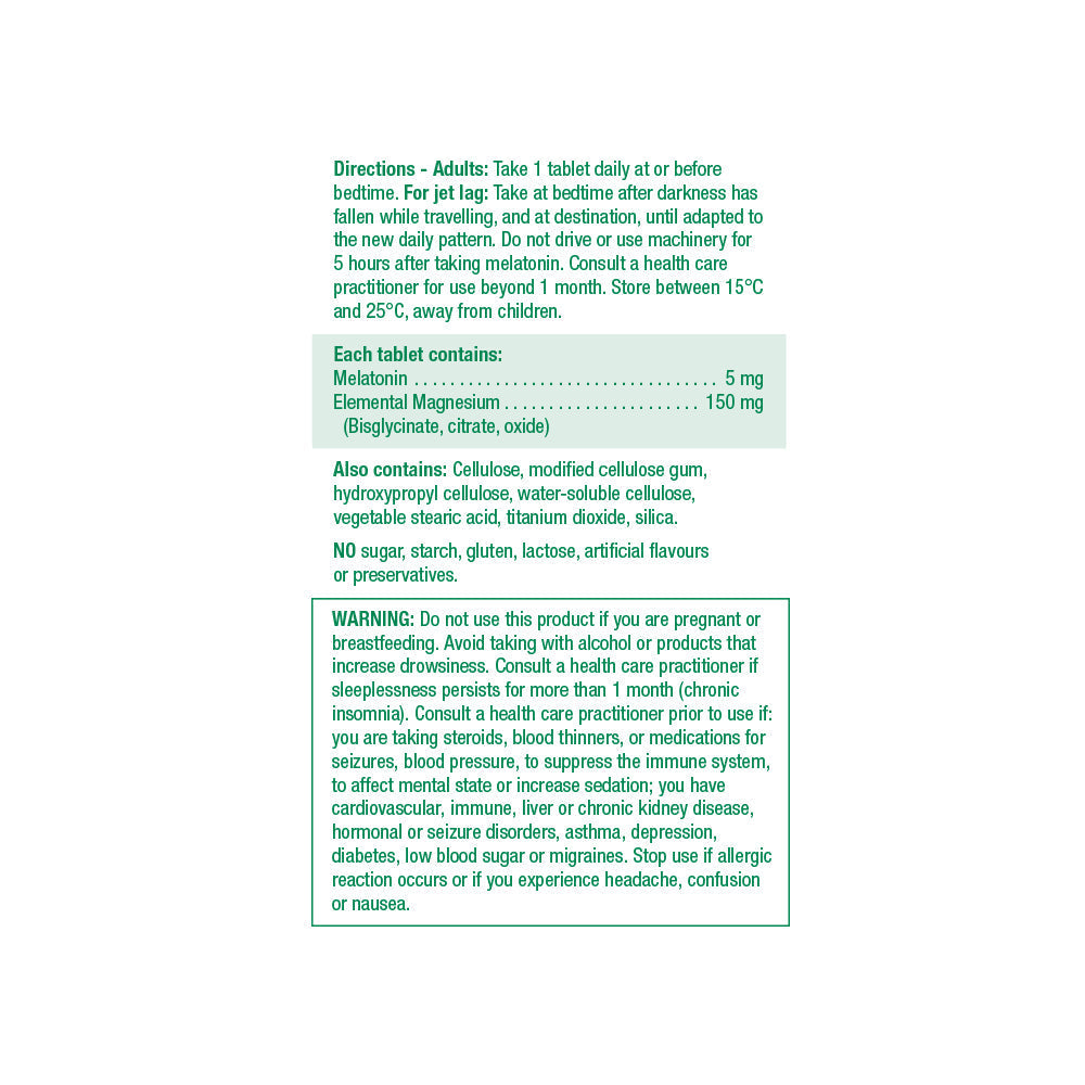Jamieson Melatonin with Magnesium: Extra Strength Sleep Aid for Relaxation and Muscle Function