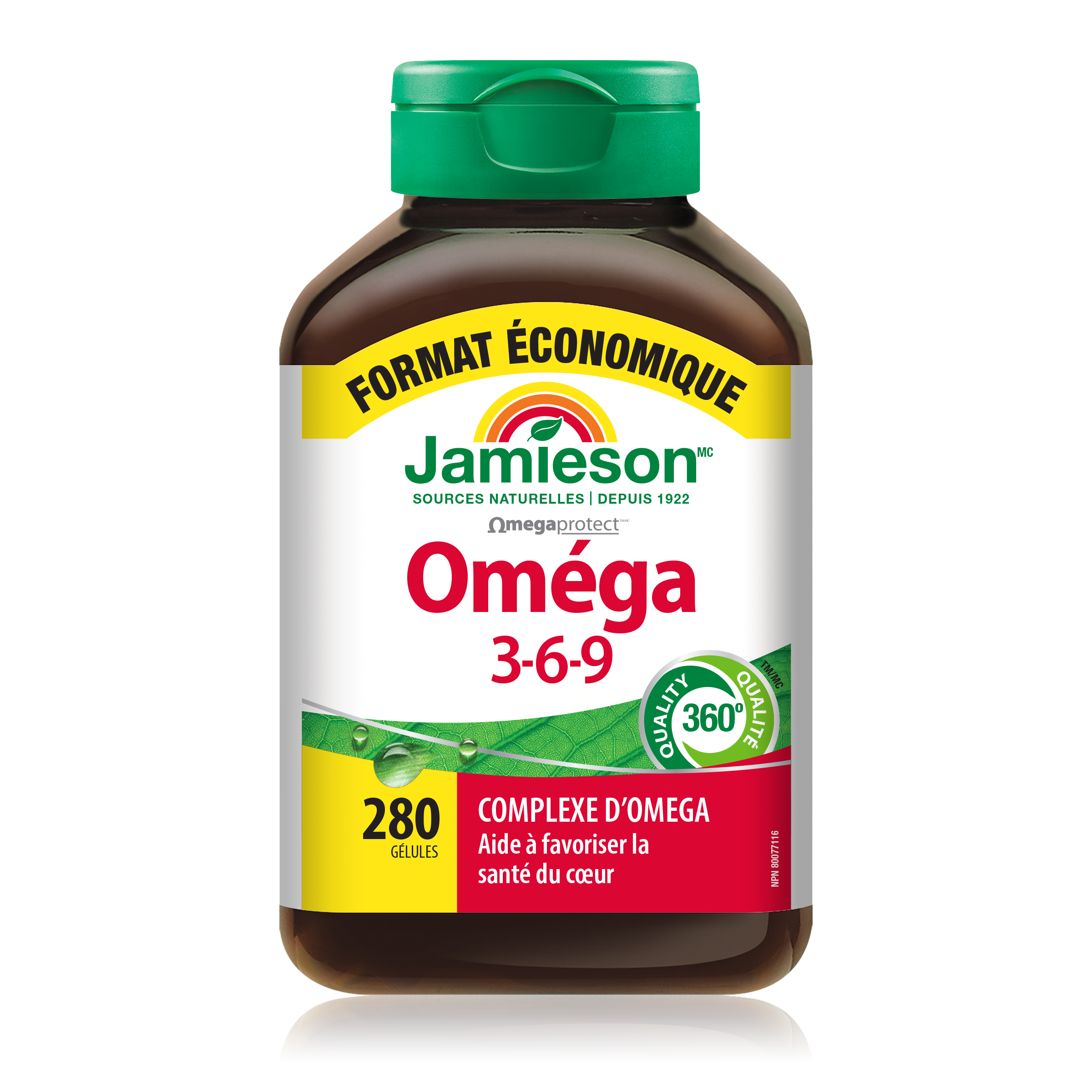 Jamieson OmegaProtect Omega 3-6-9: Complete Essential Fatty Acid Supplement for Heart and Brain Health