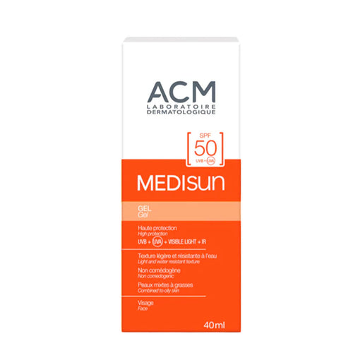 ACM Medisun SPF 50 Ethylhexyl Methoxycinnamate Octocrylene Sunscreen Gel 40ml Health Boutique