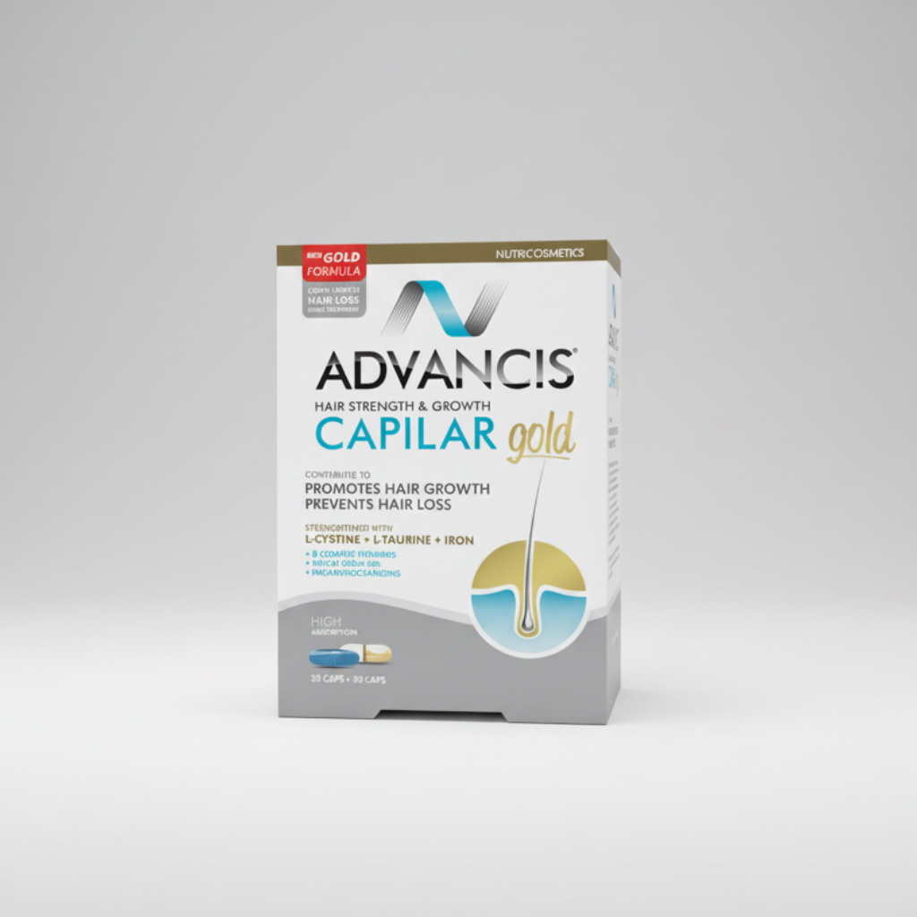ADVANCIS Capilar Gold hair strengthening supplement healthier-looking hair vitality support capsules Health Boutique