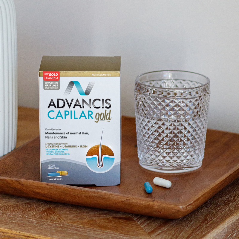 ADVANCIS Capilar Gold hair strengthening supplement healthier-looking hair vitality support capsules Health Boutique