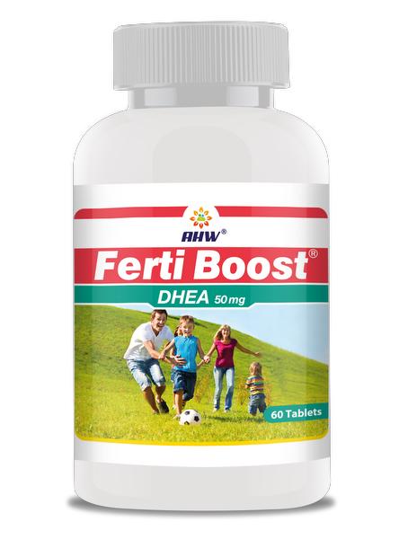 AHW Ferti Boost DHEA fertility hormone support reproductive wellness tablets 60 Health Boutique