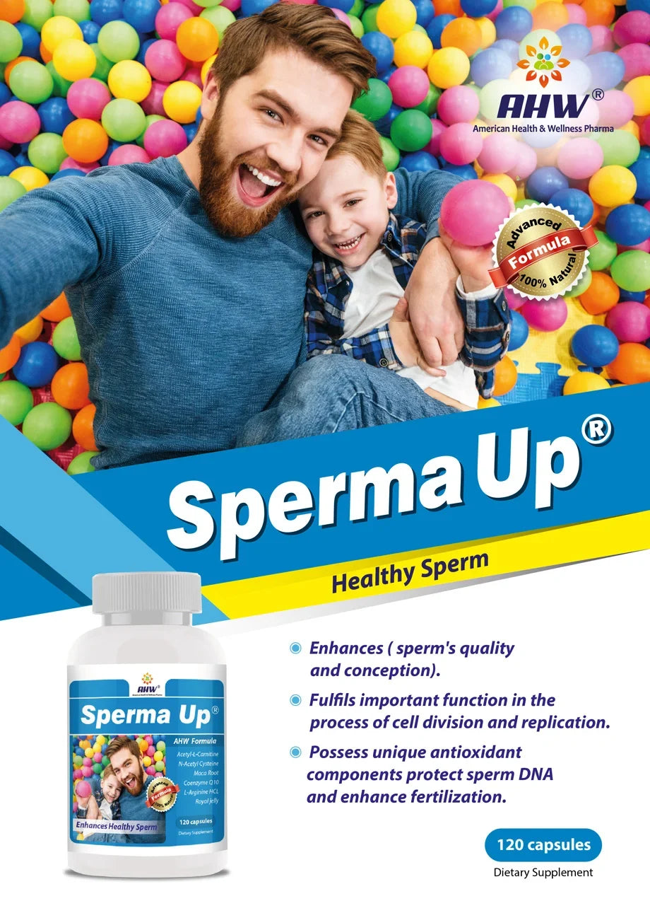AHW Sperma Up men fertility support sperm health vitality capsules 120 Health Boutique