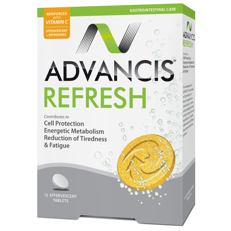 Advancis Refresh effervescent energy support tablets vitality and alertness formula 12 tablets Health Boutique