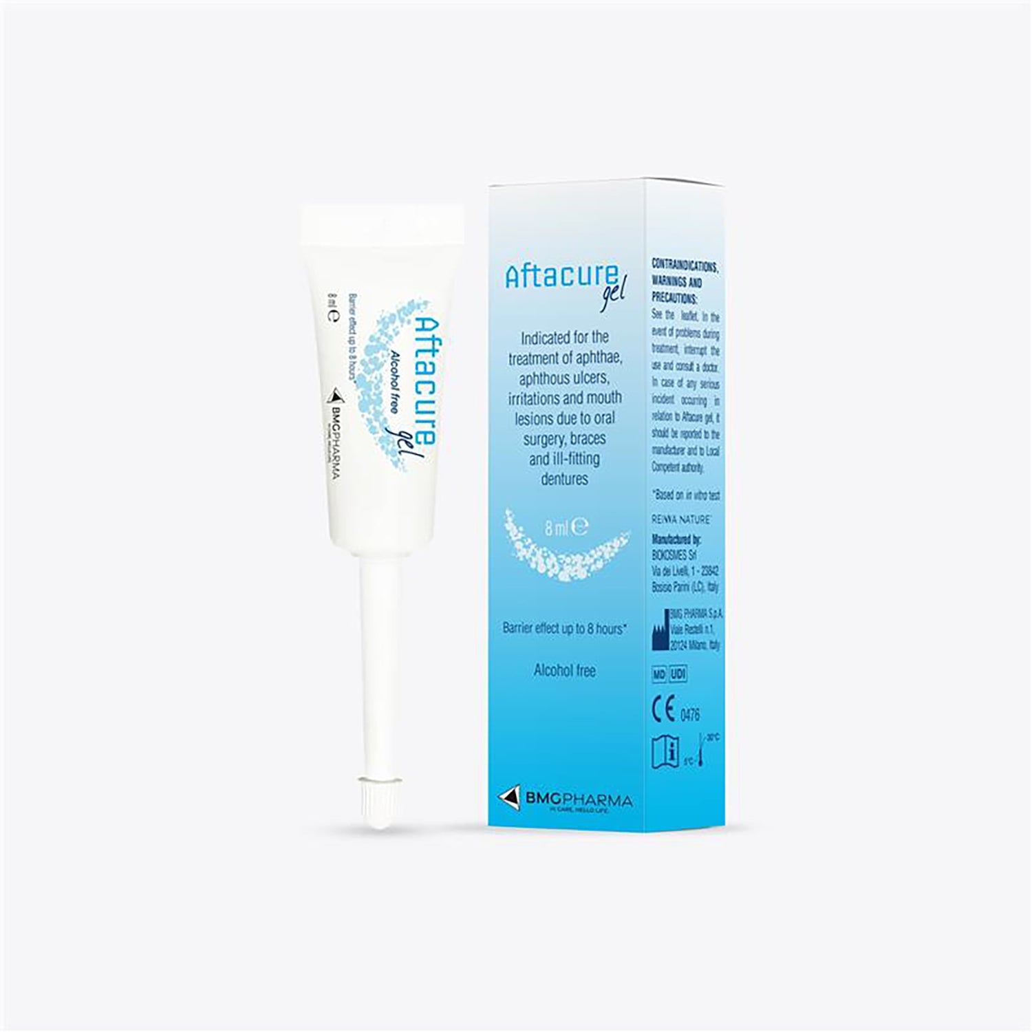 Aftacure mouth ulcer gel 8 ml oral sore relief topical gel