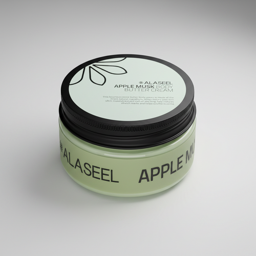 Alaseel apple scented shea and cocoa body butter deep moisturizing dry skin care Health Boutique
