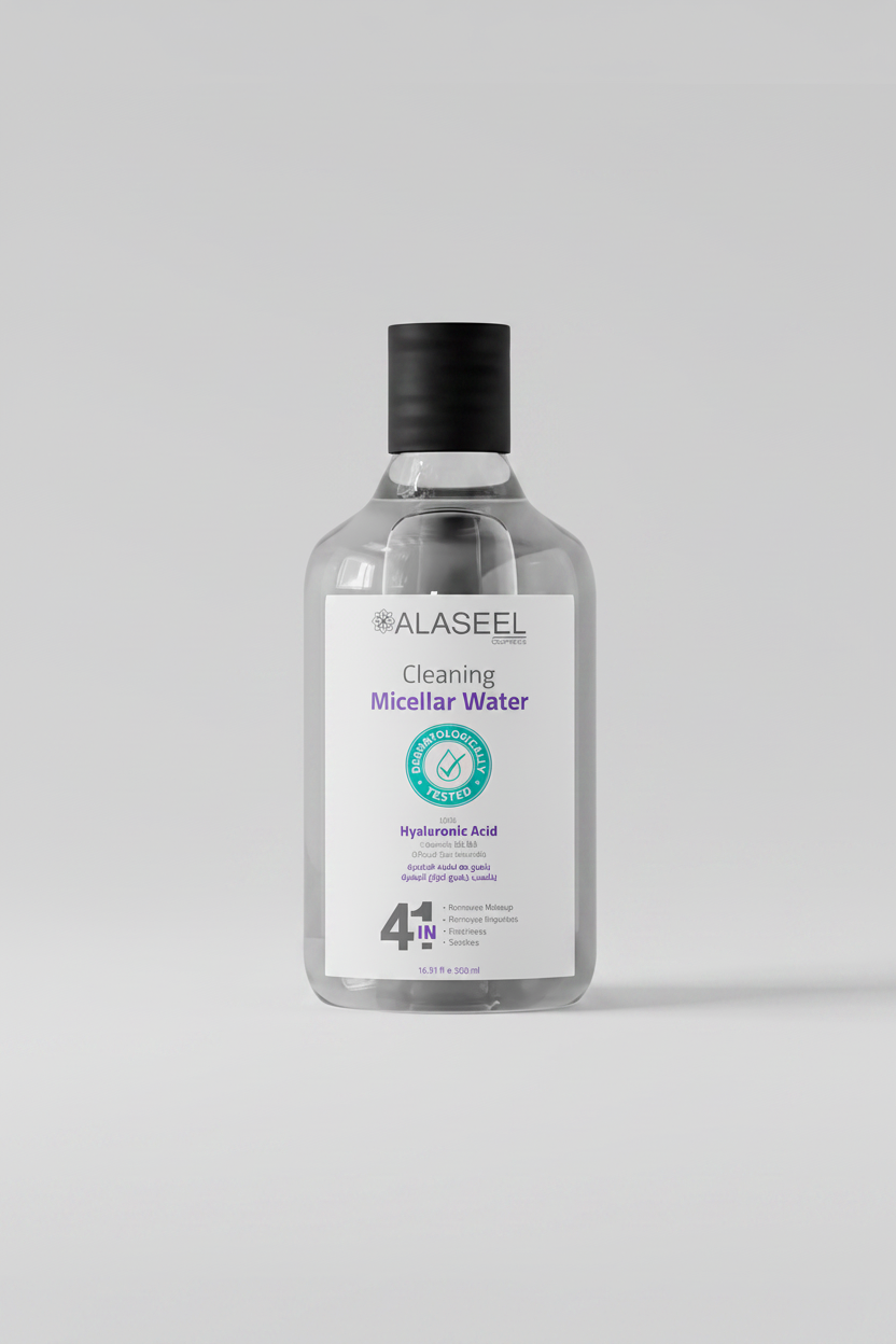 Alaseel micellar water makeup remover face eyes hyaluronic acid aloe vera gentle cleanser Health Boutique