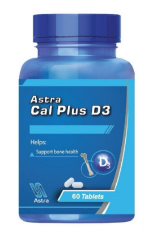 Astra cal plus d3 calcium carbonate vitamin d3 cholecalciferol capsules 30 bone health supplement Health Boutique