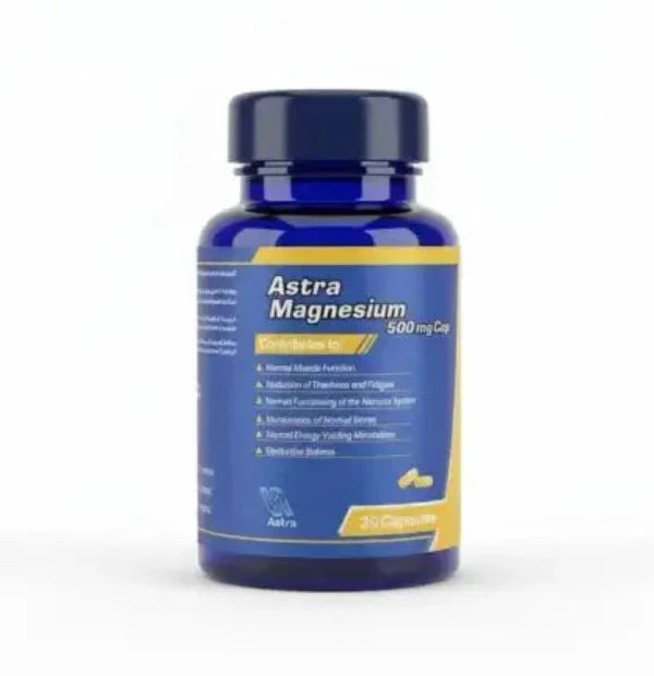 Astra magnesium 500mg capsules 30 muscle relaxation sleep nerve support mineral supplement Health Boutique