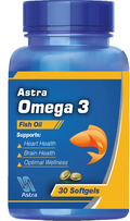Astra omega 3 fish oil capsules 30 EPA DHA heart brain joint support supplement Health Boutique