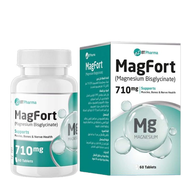 Bt Pharma Magfort magnesium 710mg tablets 60 pack muscle nerve sleep support supplement Health Boutique
