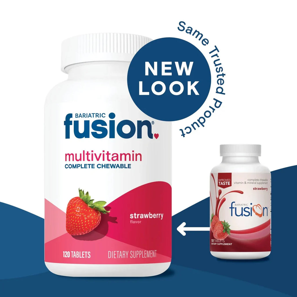 Bariatric Fusion Strawberry Complete Chewable Bariatric Multivitamin comprehensive nutrition 120 tablets Health Boutique