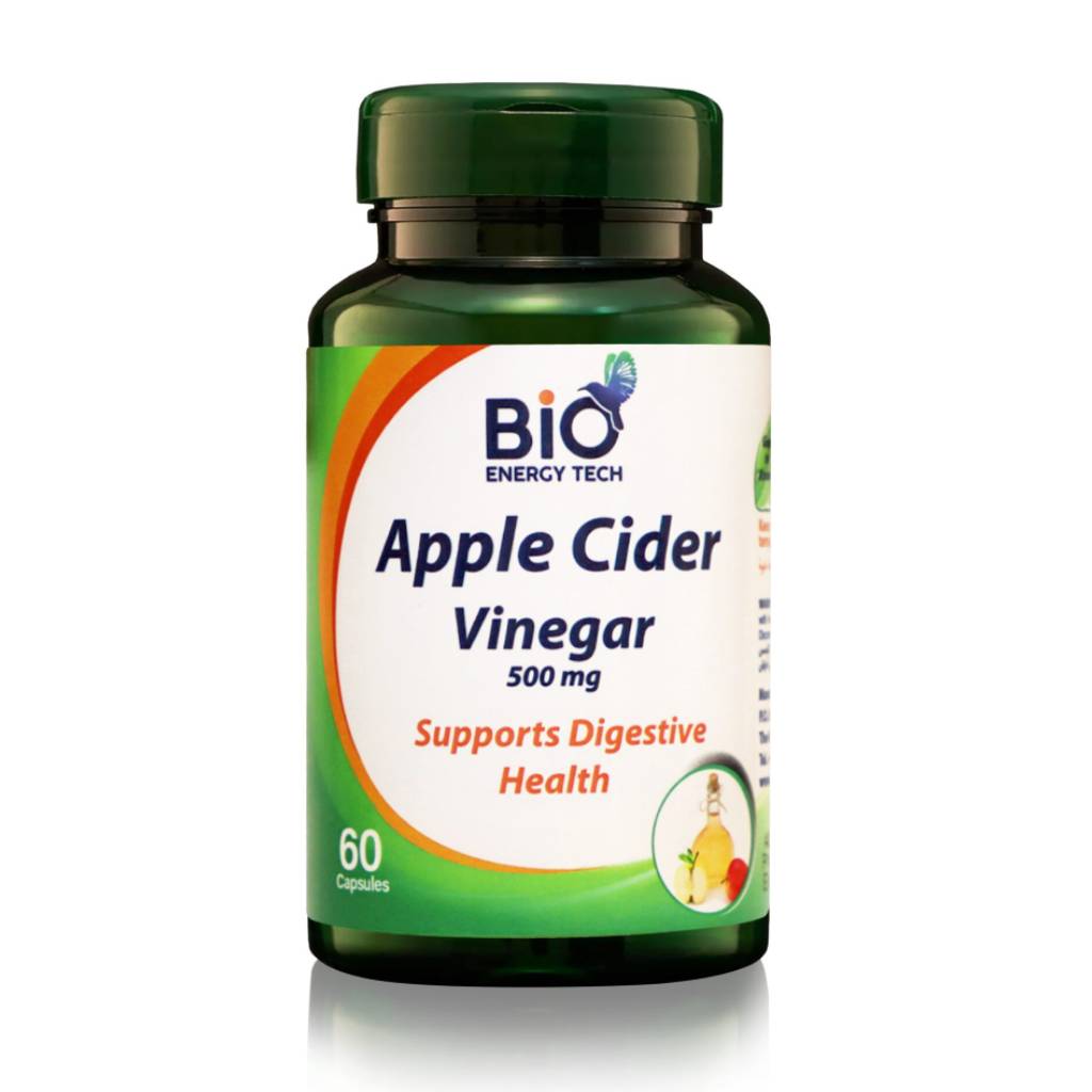 Bio Energy Apple Cider Vinegar 500 mg digestive health weight management 60 capsules Health Boutique