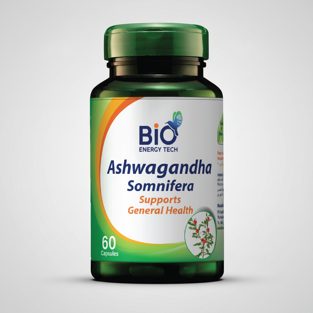 Bio Energy Ashwagandha Root Extract 500 mg 60 capsules stress and sleep support Health Boutique
