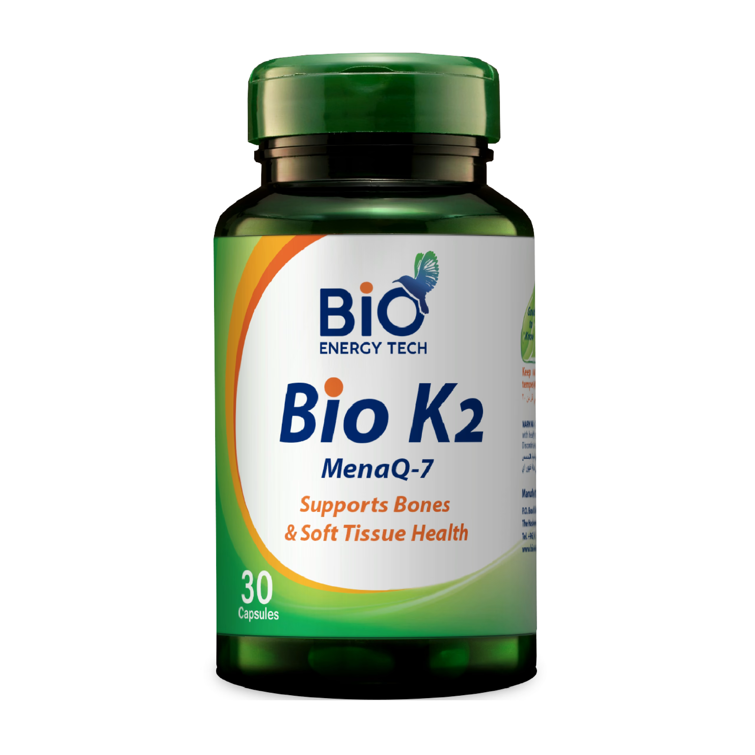 Bio Energy BioK2 Vitamin K2 MK-7 100 mcg bone health 30 capsules Health Boutique