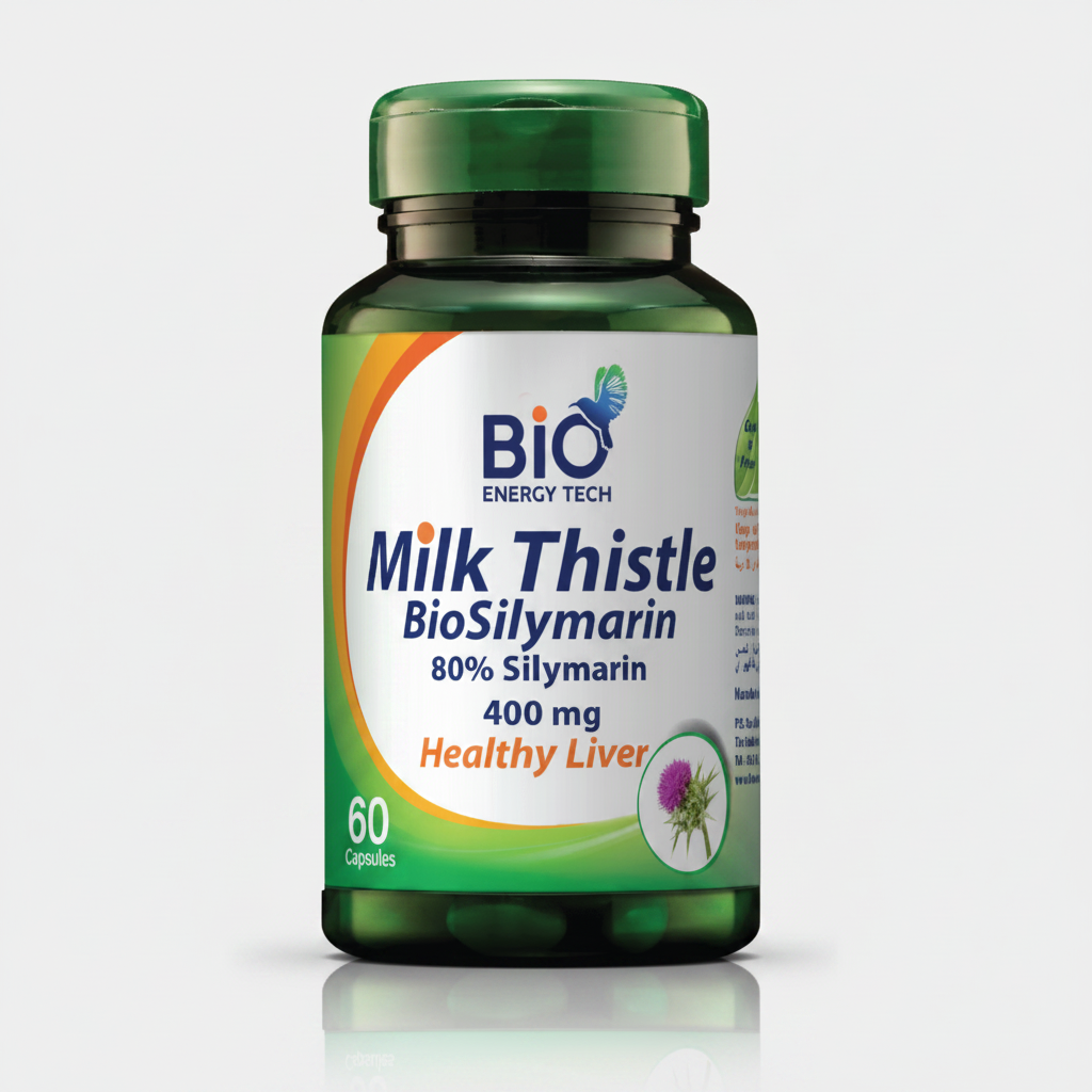 Bio Energy BioSilymarin Milk Thistle 500 mg 60 capsules liver health support Health Boutique