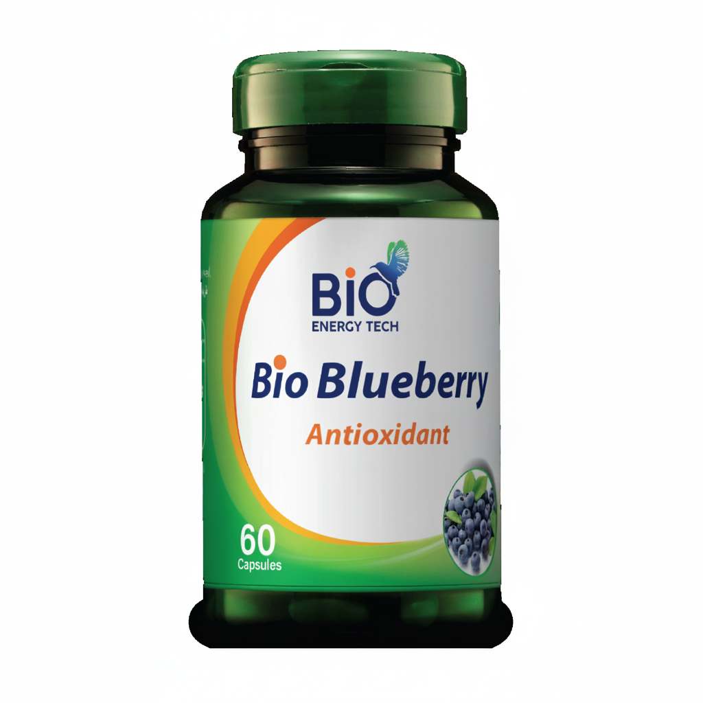 Bio Energy Blueberry 500 mg 60 capsules antioxidant support with anthocyanins Health Boutique