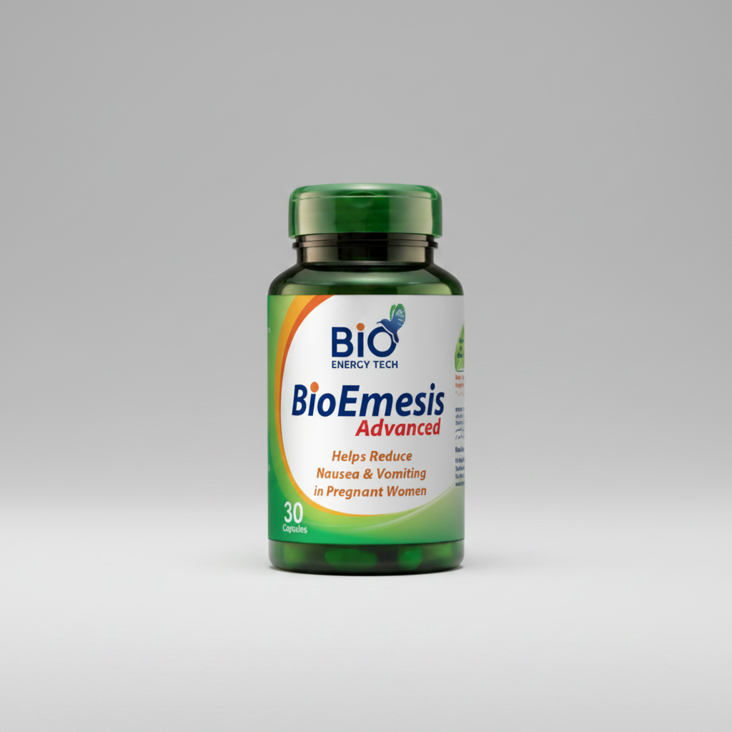 Bio Energy Bio Emesis ginger extract Vitamin B6 nausea support 30 capsules Health Boutique