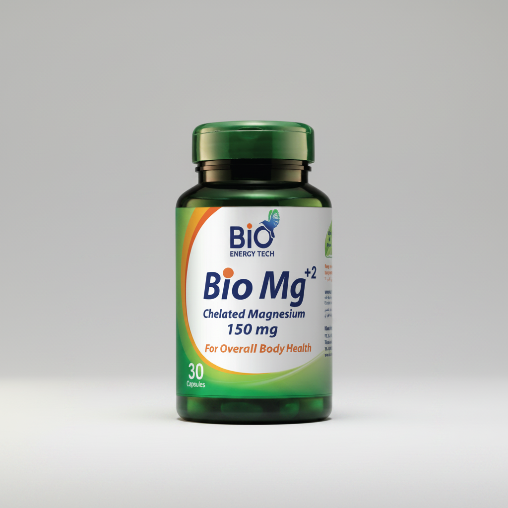 Bio Energy Bio Mg+2 magnesium bisglycinate 150 mg muscle nerve support 30 capsules Health Boutique