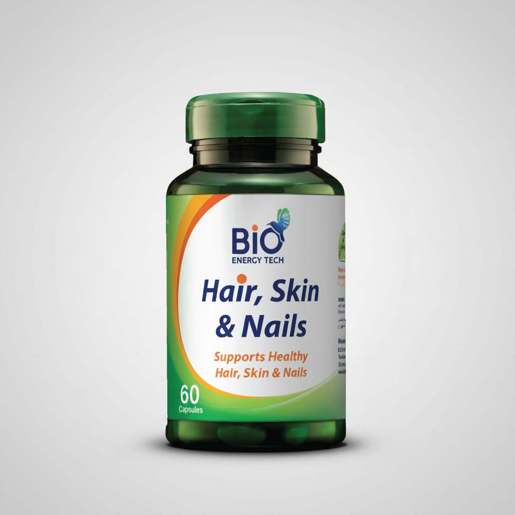 Bio Energy Hair Skin and Nails biotin collagen beauty formula 60 capsules Health Boutique