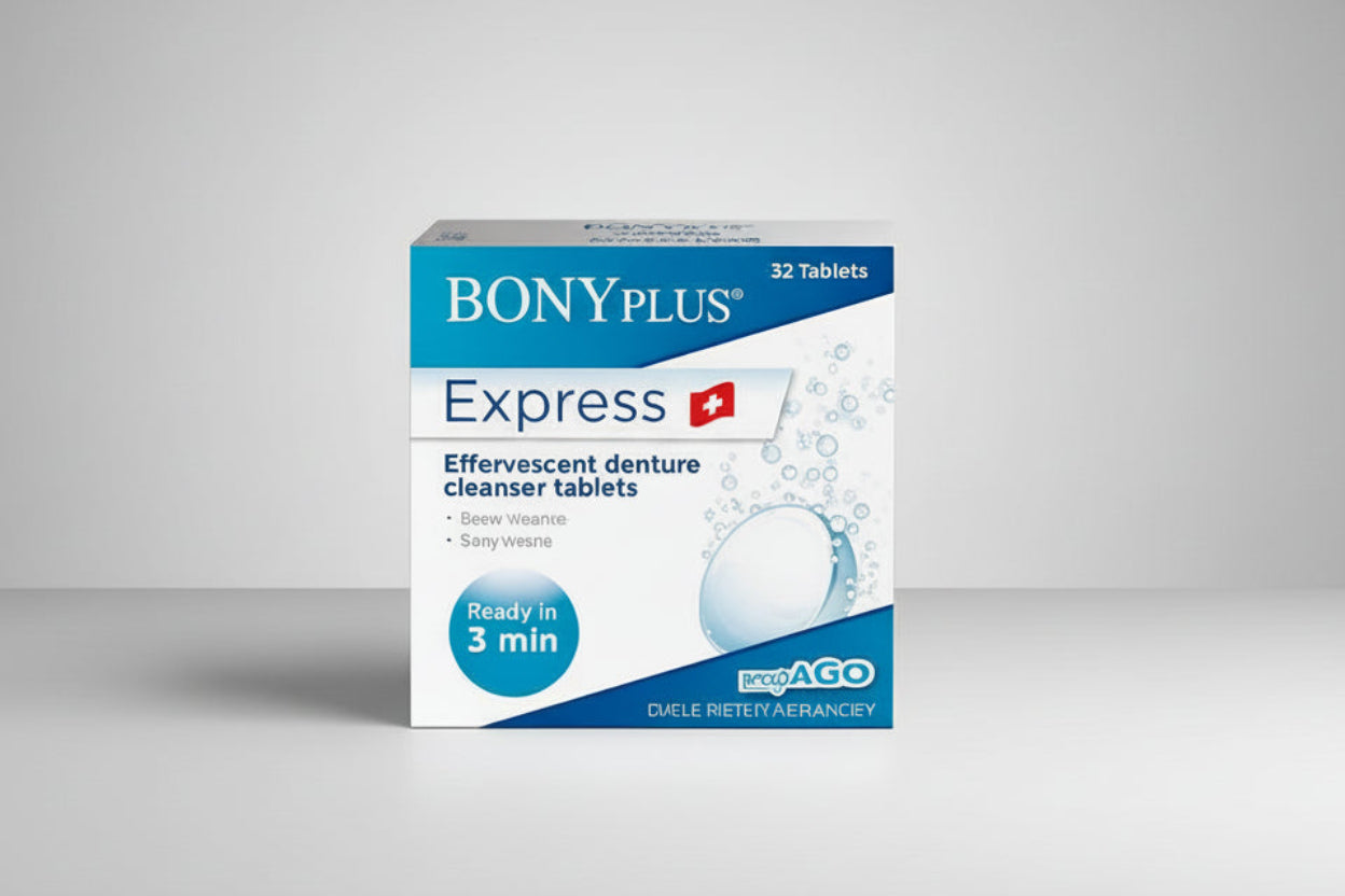 Bonyplus Express denture cleanser tablets 32 tablets denture cleaning oral hygiene Health Boutique