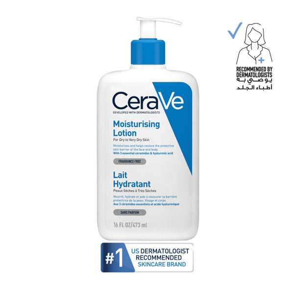 CeraVe ceramides hyaluronic acid glycerin moisturizing lotion 473ml dry to very dry skin barrier repair Health Boutique