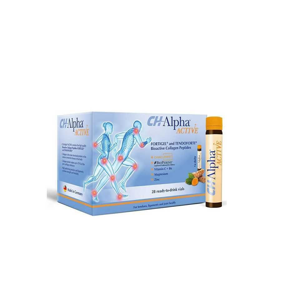 CH-Alpha Active 28 Vials – collagen drink for joint, muscle & cartilage support, available at HealthBoutiqueJo.com. jordan, united arab emirates 