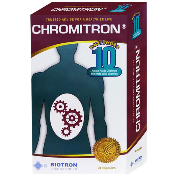 Chromitron chromium capsules 30 metabolism blood sugar support supplement Health Boutique