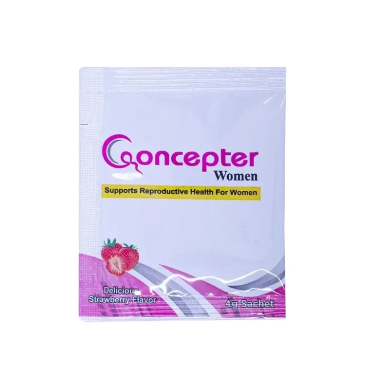 Concepter Women strawberry sachets myo inositol d chiro inositol folic acid vitamins hormonal support Health Boutique