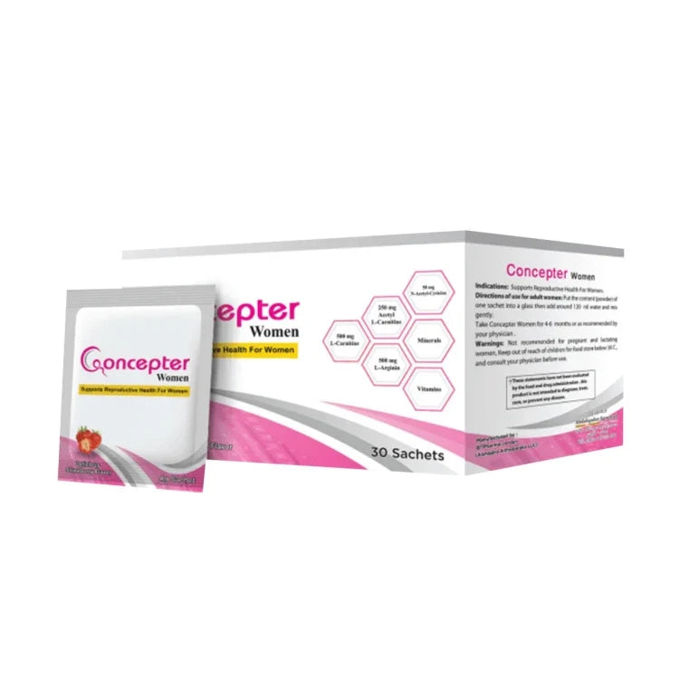 Concepter Women strawberry sachets myo inositol d chiro inositol folic acid vitamins hormonal support Health Boutique