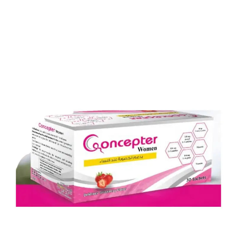 Concepter Women strawberry sachets myo inositol d chiro inositol folic acid vitamins hormonal support Health Boutique