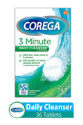 Corega cleanser tablets 36 denture cleaning tablets stain removal antibacterial denture hygiene effervescent cleaner Health Boutique