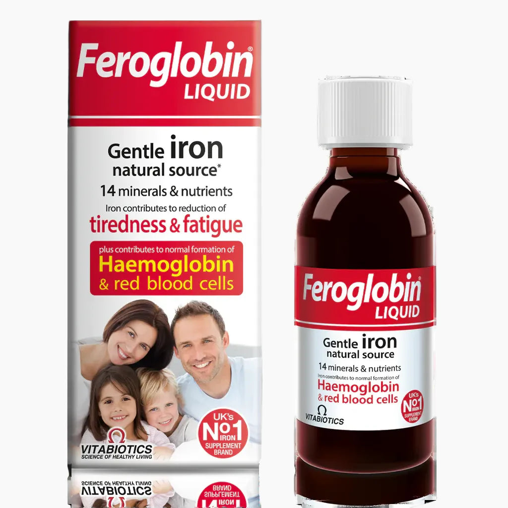 Vitabiotics Feroglobin® B12 liquid 200ml iron supplement energy hemoglobin support Health Boutique
