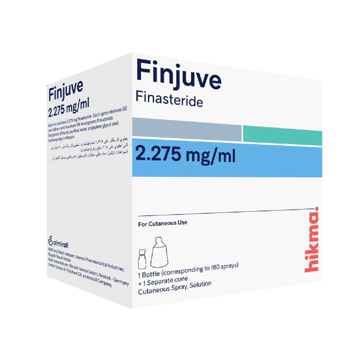 Finjuve Finasteride 2.275 mg/ml topical spray prescription hair loss treatment-Jordan- health boutique