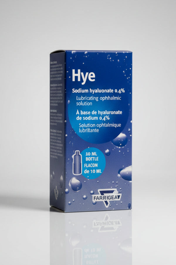 Hye 0.4% eye drops 10ml sodium hyaluronate lubricating ophthlmic solution bottle box