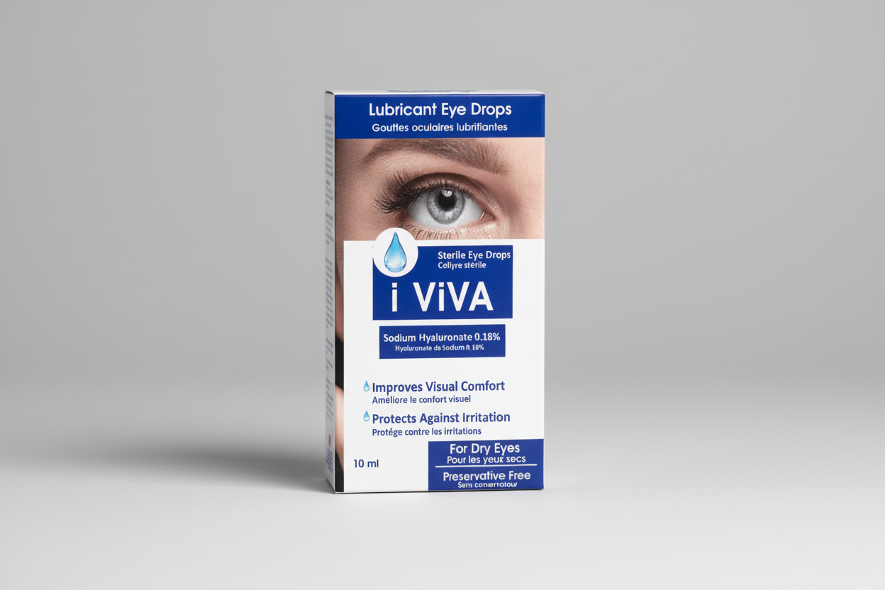 I Viva 0.18% eye drops sodium hyaluronate dry eye relief lubricating artificial tears burning irritation eye hydration treatment Health Boutique