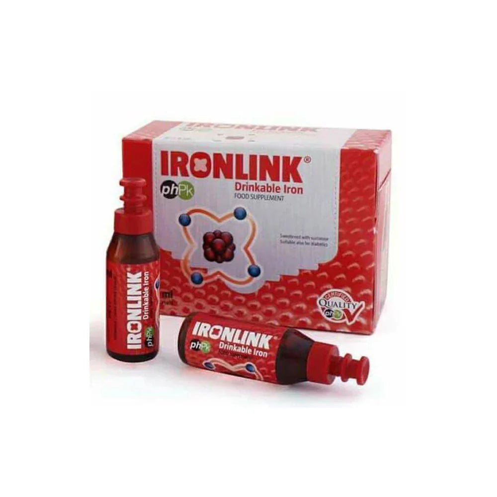 Ironlink liquid iron adult ampoules 10x8ml iron supplement Health Boutique