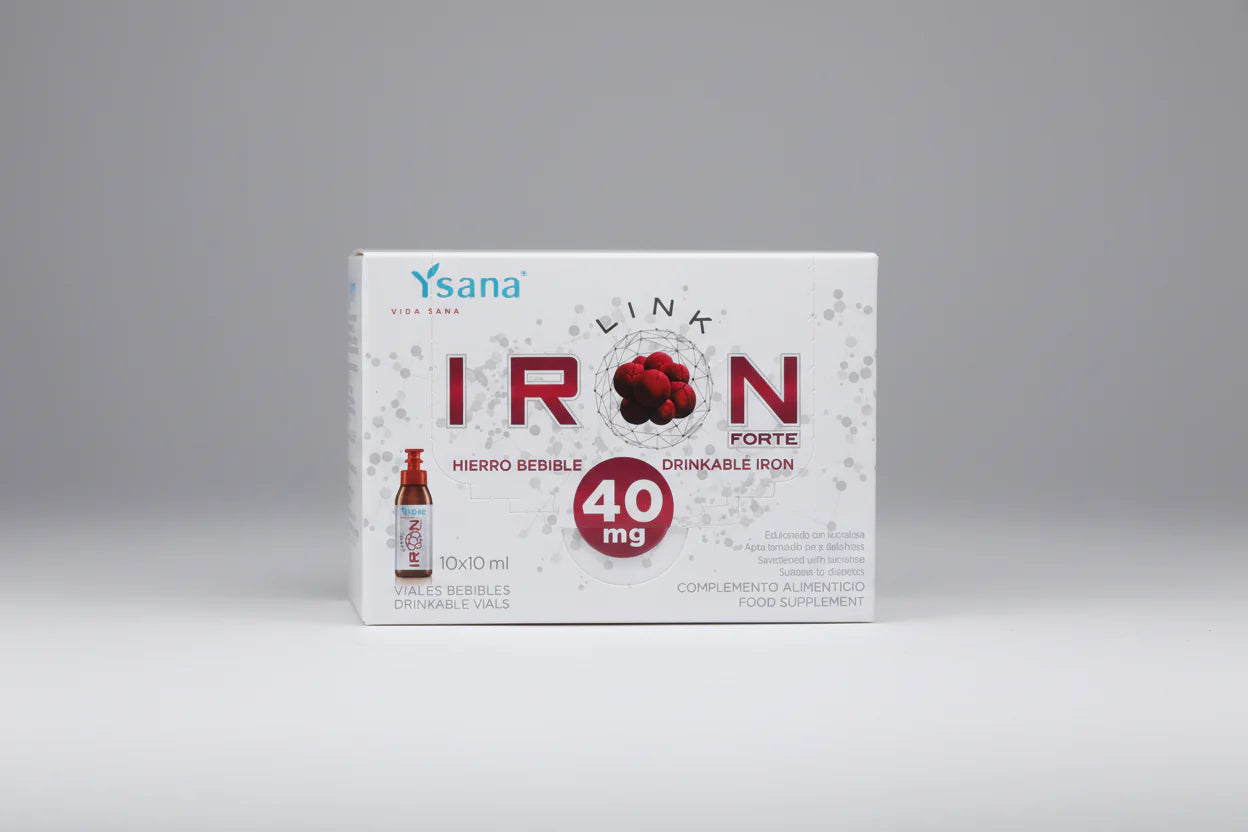 Ironlink Forte ferric saccharate 40mg drinkable iron vials 10 anemia iron deficiency liquid supplement Health Boutique