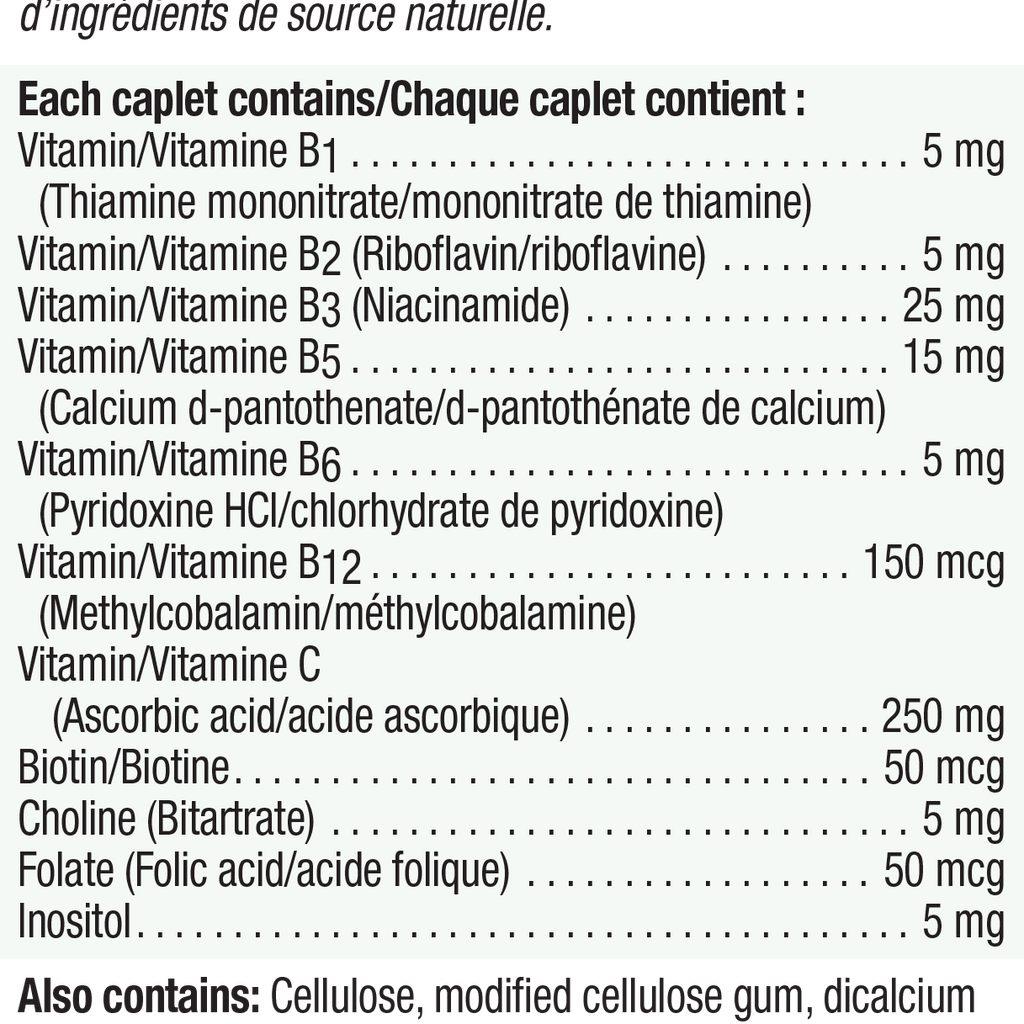 Jamieson B complex 500mg vitamin C supplement energy stress immune support antioxidant Health Boutique