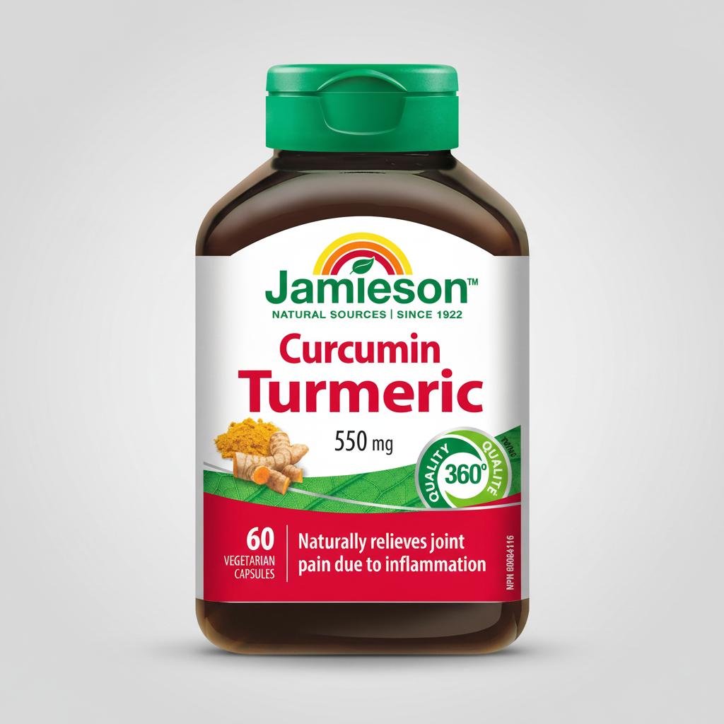 Jamieson curcumin turmeric supplement joint inflammation support antioxidant natural turmeric extract Health Boutique