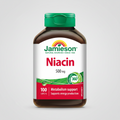 Jamieson niacin vitamin B3 500mg supplement energy metabolism skin cardiovascular support tablets Health Boutique