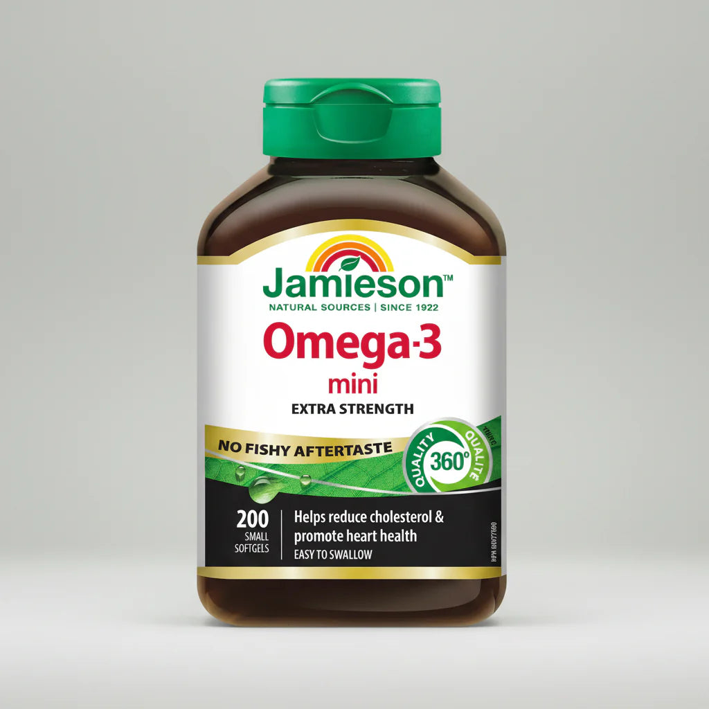Jamieson Omega-3 Mini 90 softgels EPA DHA fish oil supplement Health Boutique