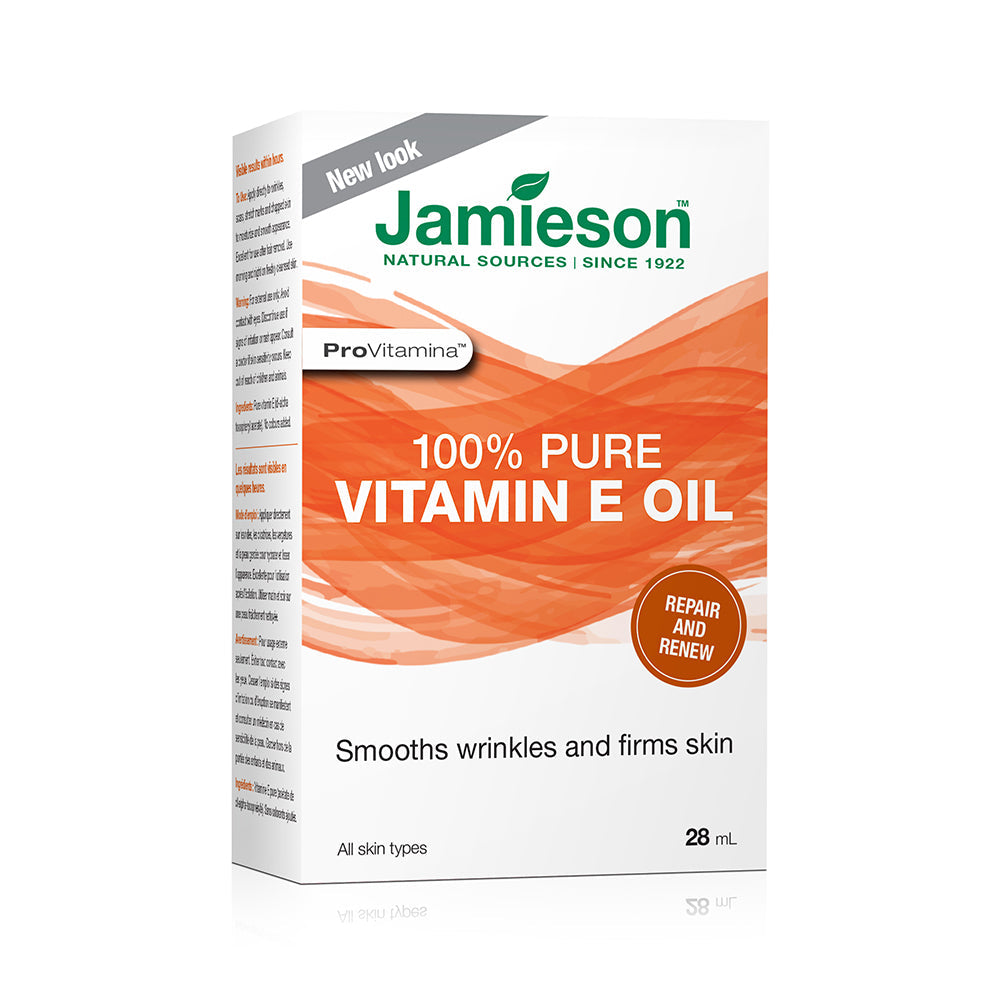 Jamieson pure vitamin E oil skin hair moisturizing antioxidant treatment dry skin repair Health Boutique