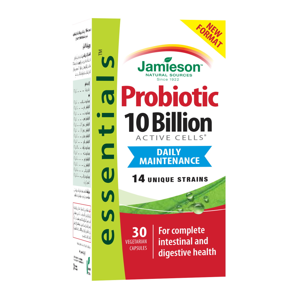 Jamieson probiotic 10 billion capsules gut health digestion immune support daily microbiome supplement Health Boutique